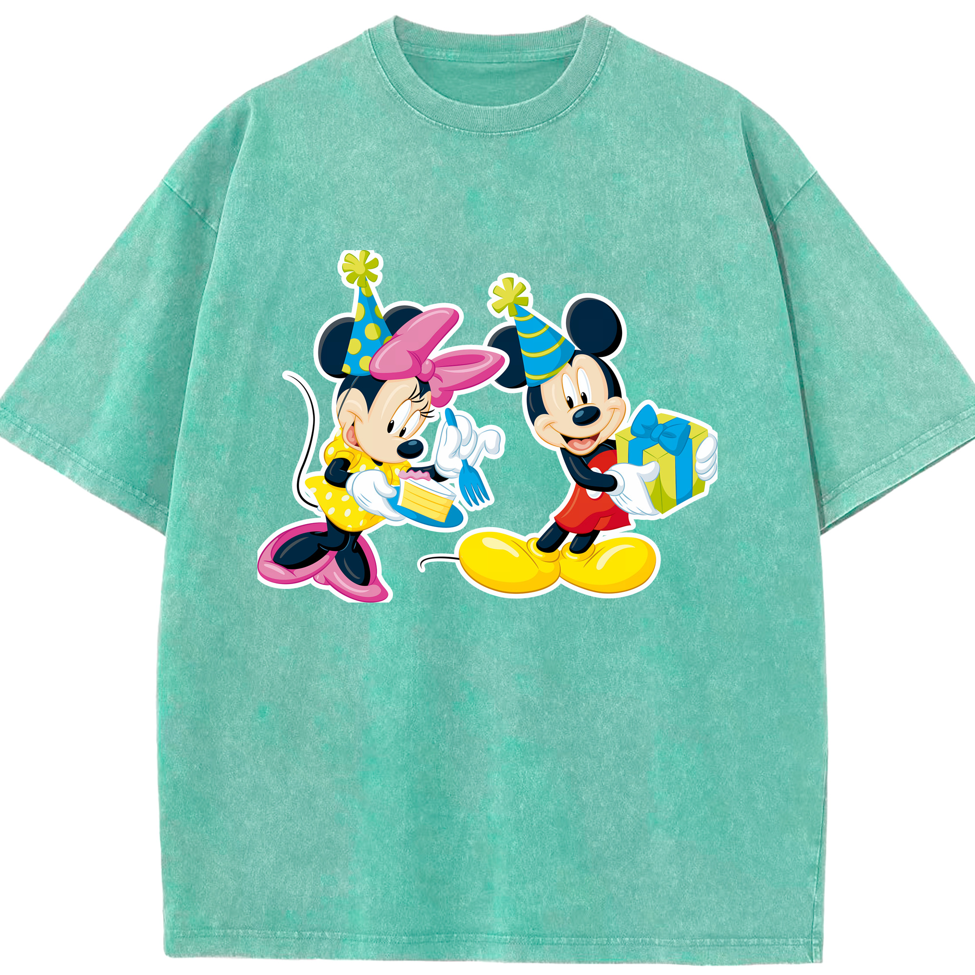 （画像用） ミッキーマウス Mickey Mouse 綿100% ヴィンテージ風 半袖Tシャツ（フロントプリント）